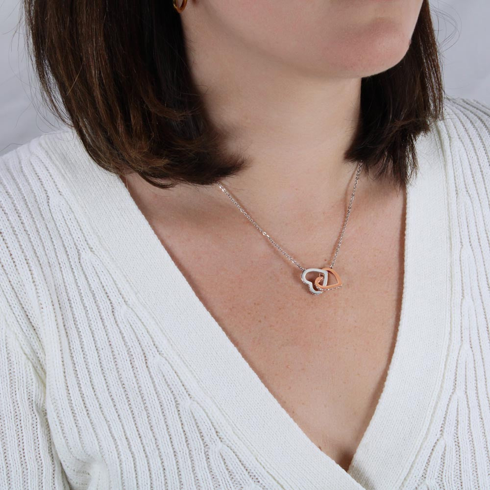 Daughter Mother's Day Gift- Double Heart Necklace