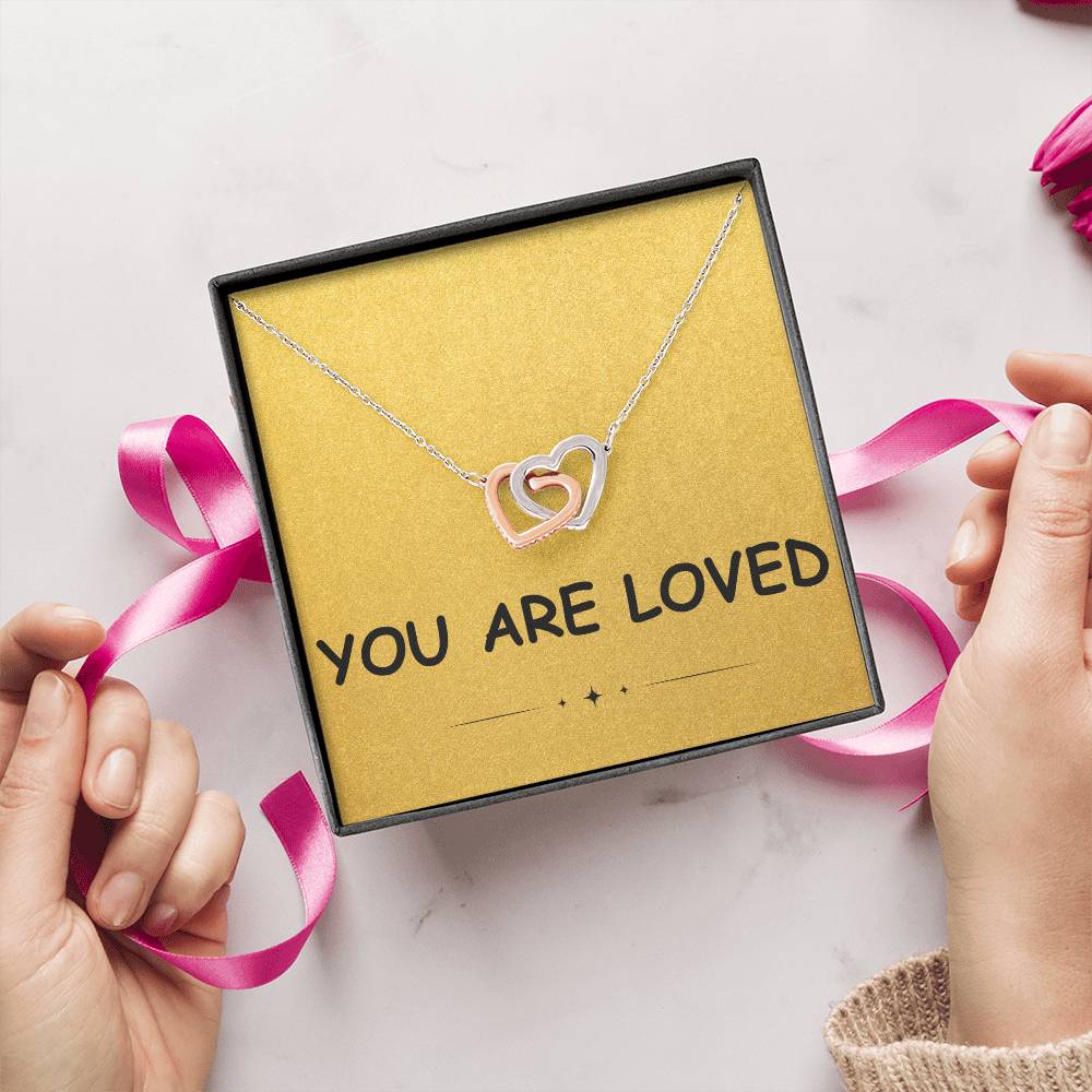 YOU ARE LOVED - Interlocking Hearts Necklace