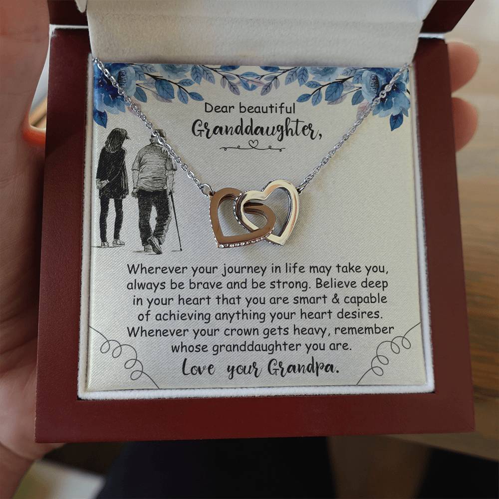 Granddaughter - Double Heart Necklace