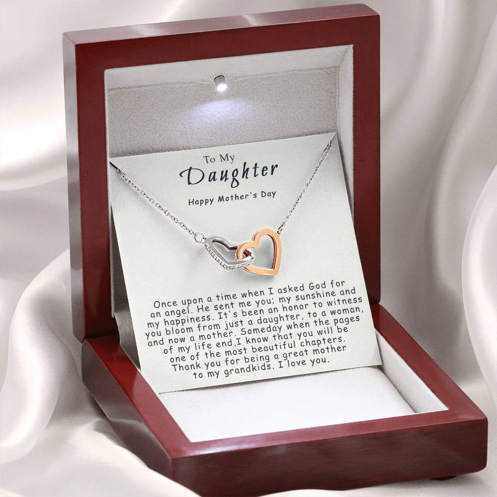 Daughter Mother's Day Gift- Double Heart Necklace