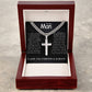 Valentine's Gift For My Man - Artisan Cross Necklace on Cuban Chain