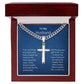 Artisan Cross Necklace w/ Cuban Chain - Your Sacrifices Husband