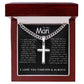 Valentine's Gift For My Man - Artisan Cross Necklace on Cuban Chain