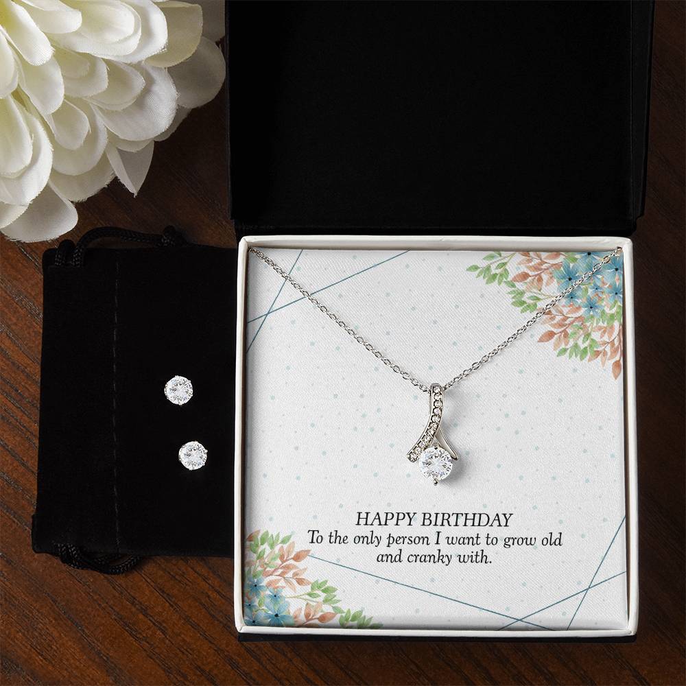 Alluring Beauty + Clear CZ Earrings Happy Birthday Girlfriend