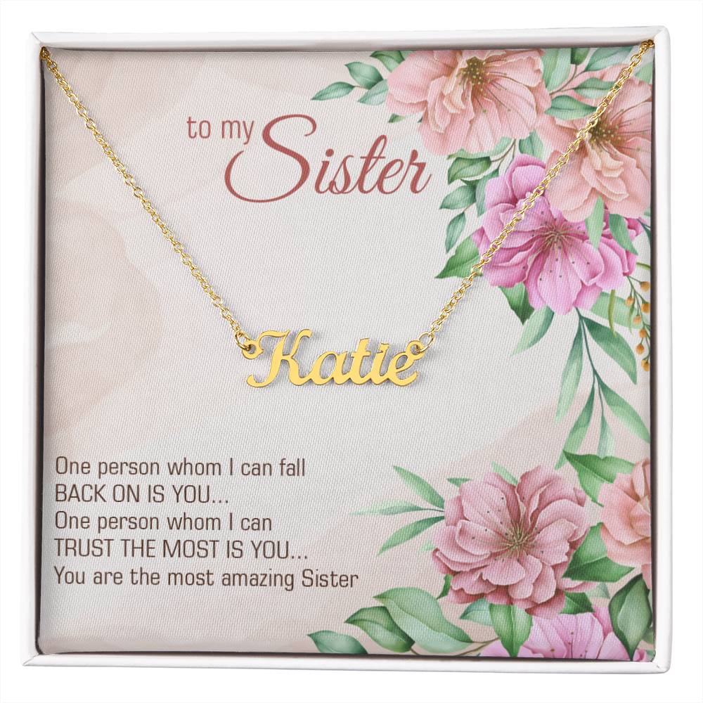 Custom Name Necklace - Amazing Sister