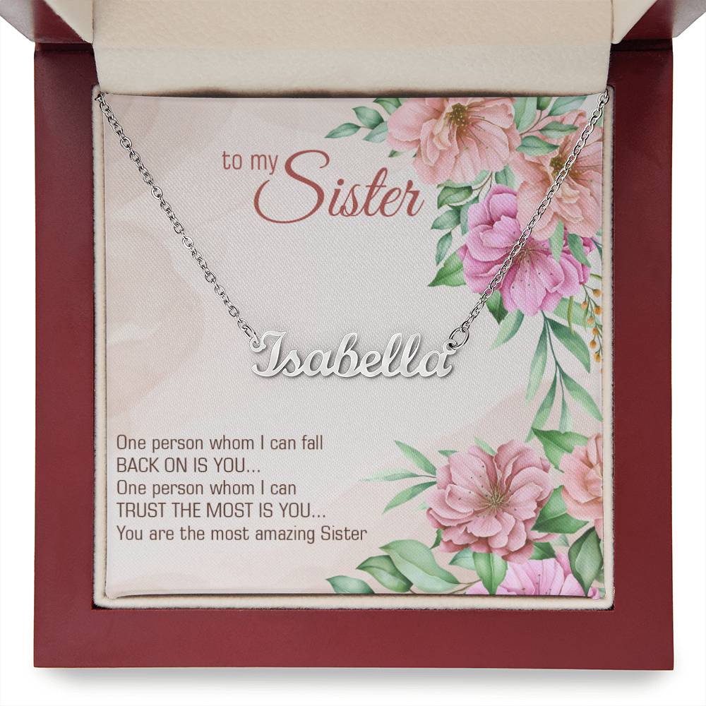 Custom Name Necklace - Amazing Sister