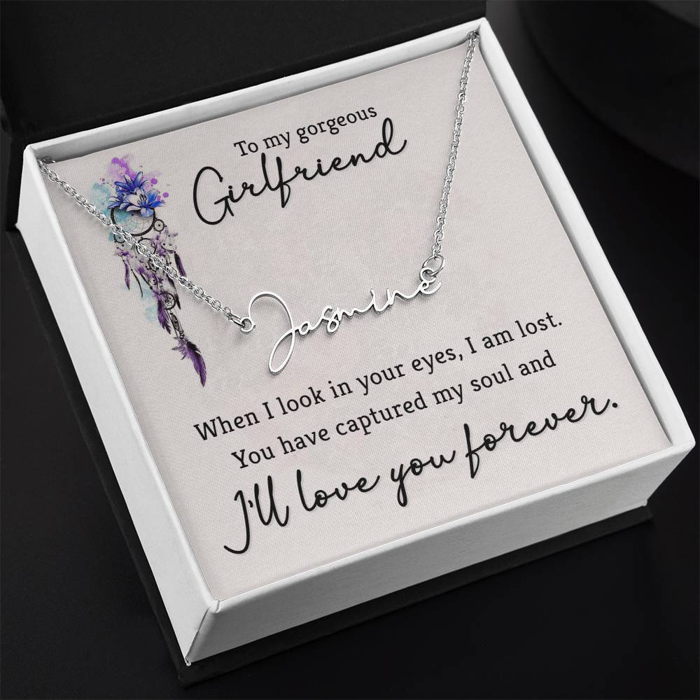 Signature Name Necklace - Girlfriend 2