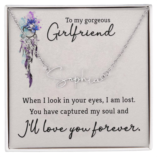 Signature Name Necklace - Girlfriend 2