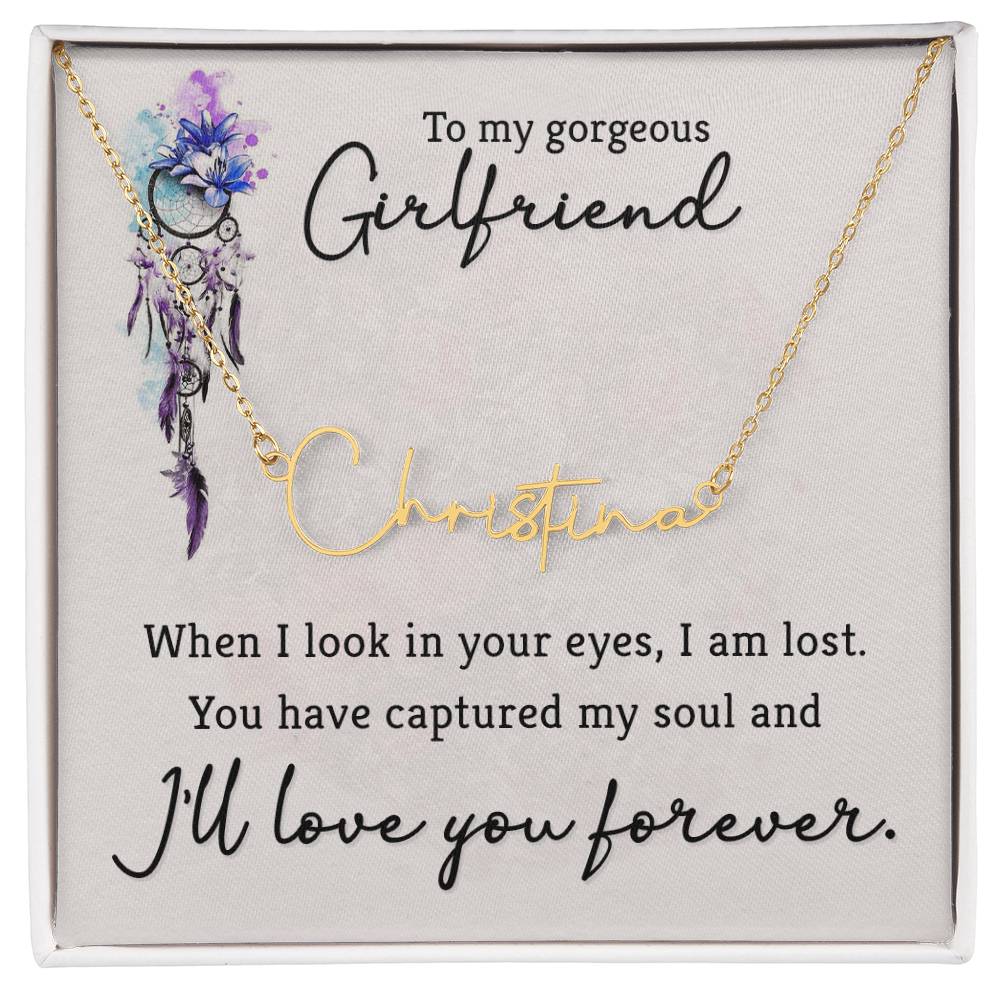 Signature Name Necklace - Girlfriend 2