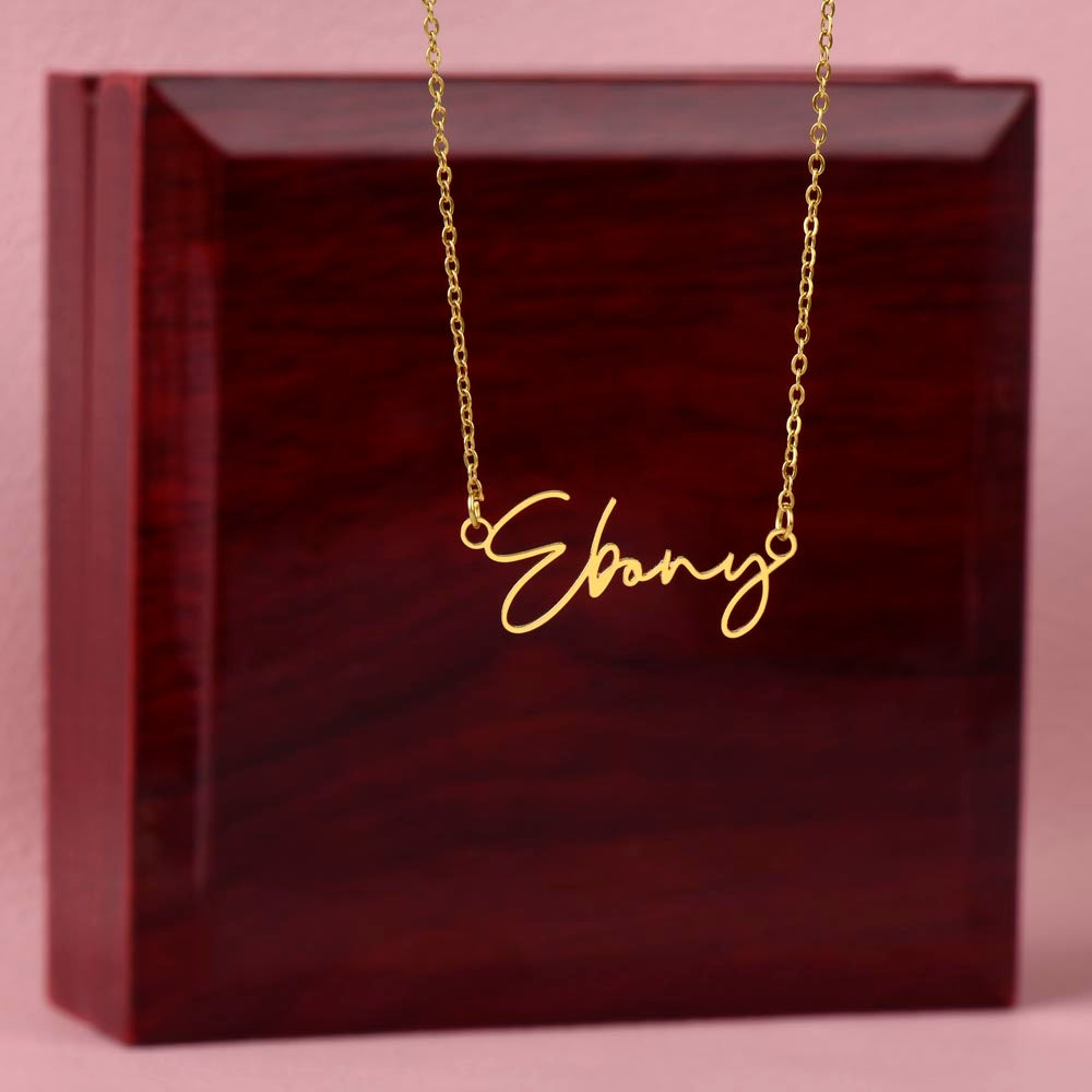 Signature Name Necklace - Girlfriend 2