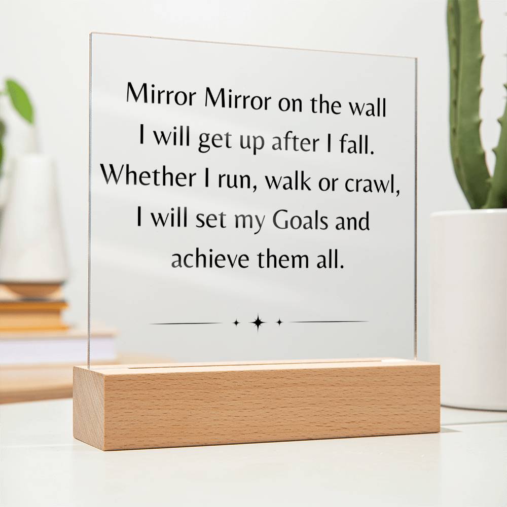 Self-Help Gift |  Motivational Acrylic Square Plaque