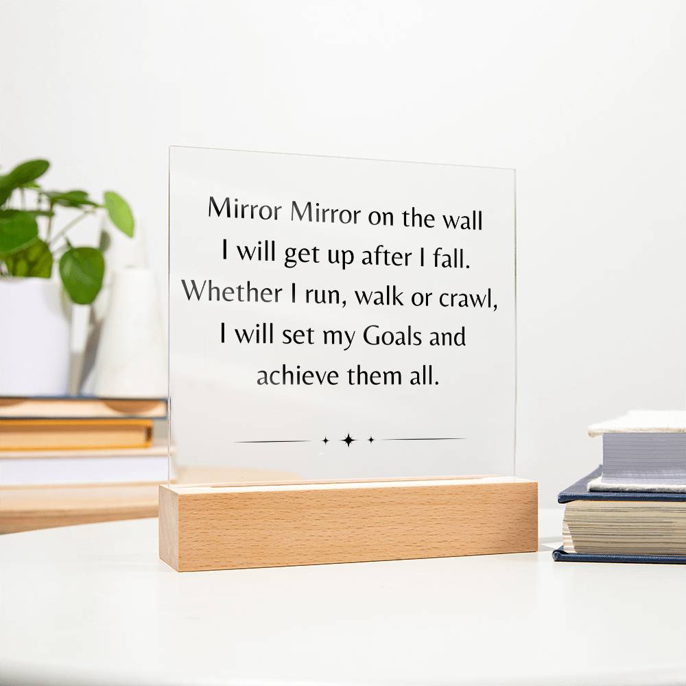 Self-Help Gift |  Motivational Acrylic Square Plaque