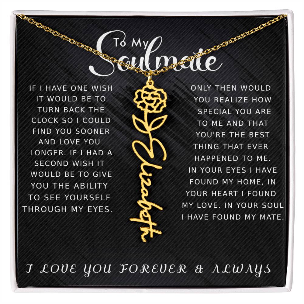 Soulmate - Flower Name Necklace