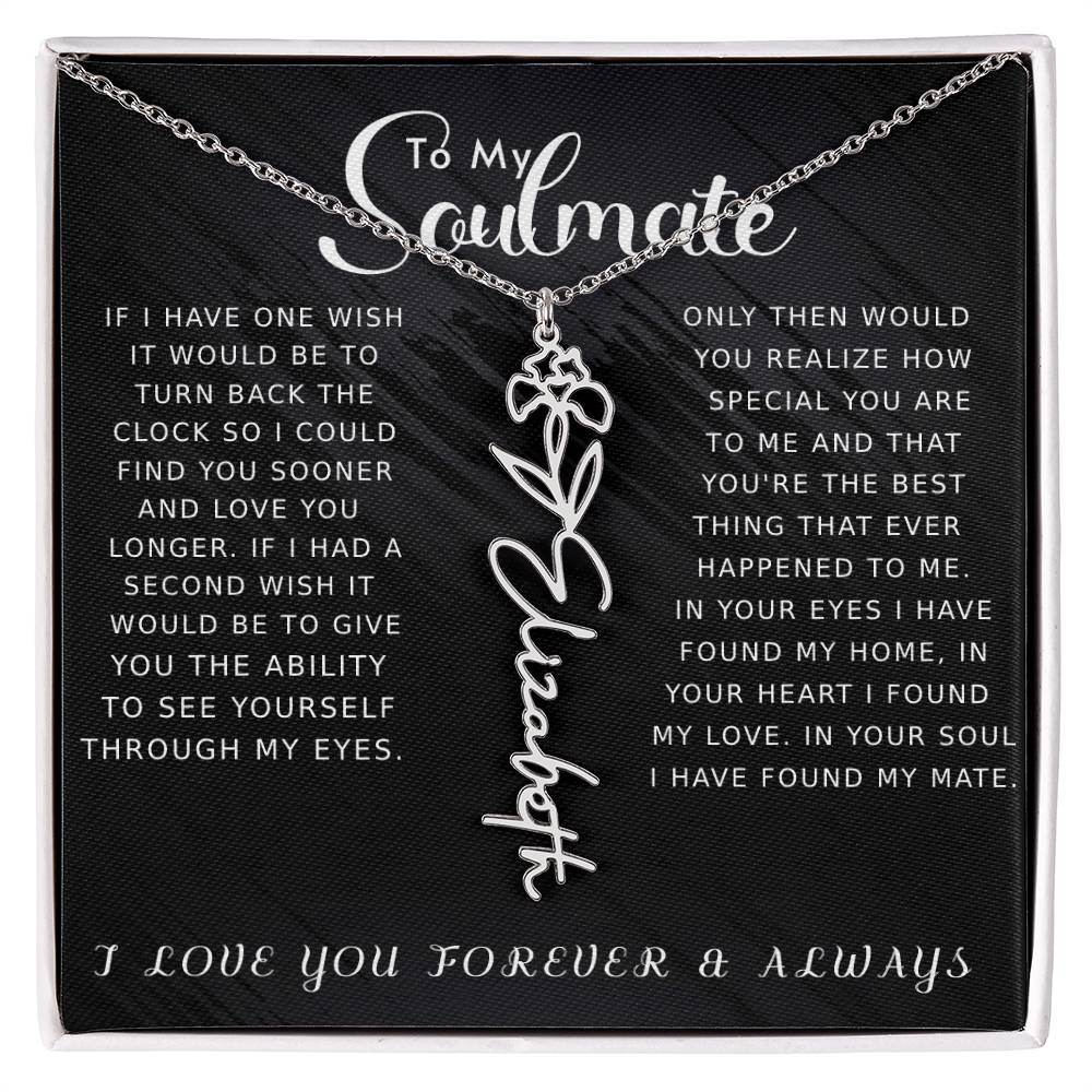 Soulmate - Flower Name Necklace