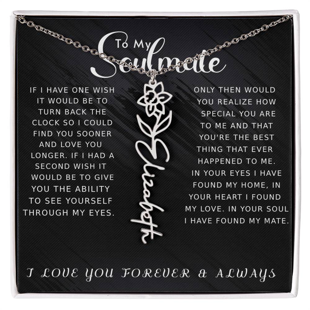 Soulmate - Flower Name Necklace