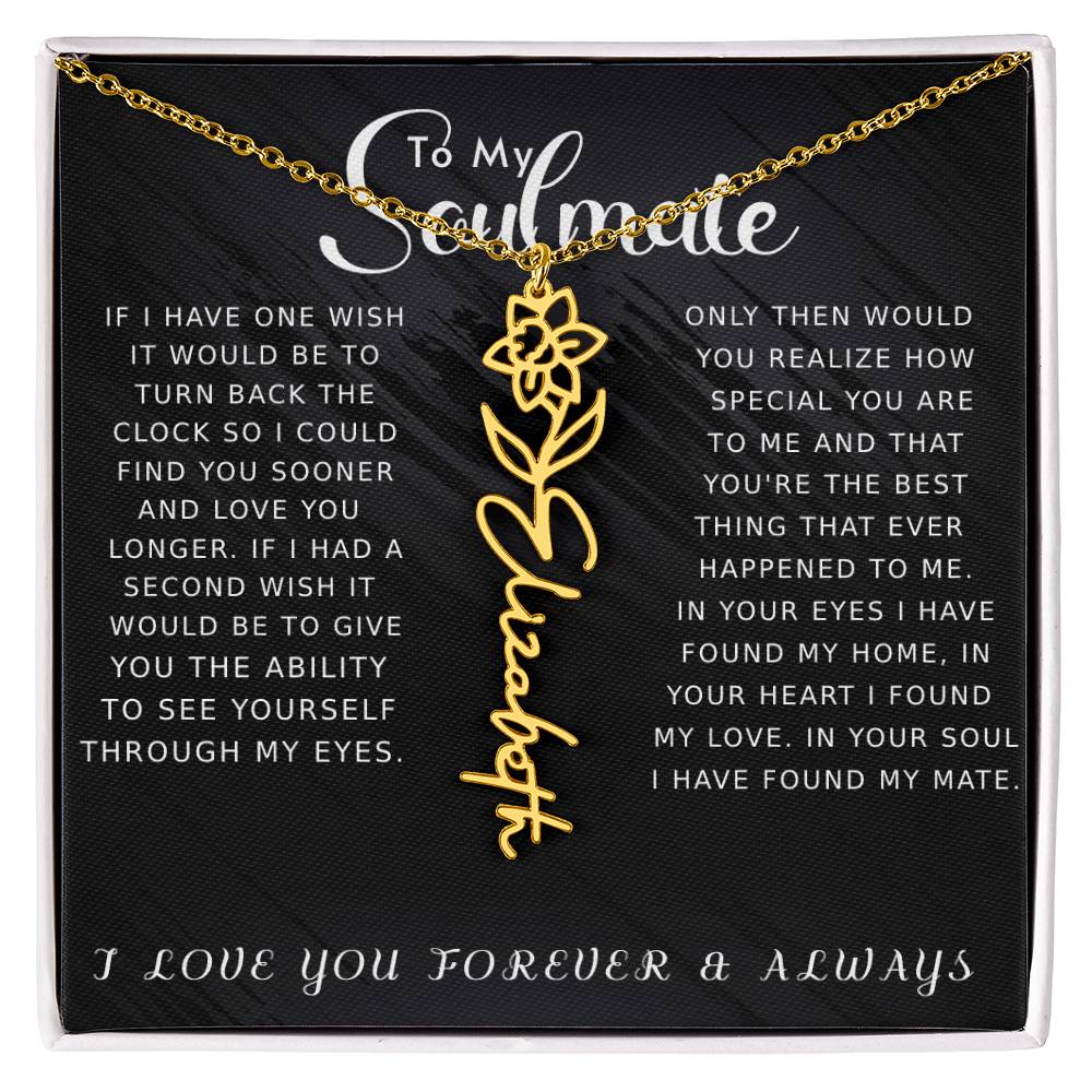 Soulmate - Flower Name Necklace