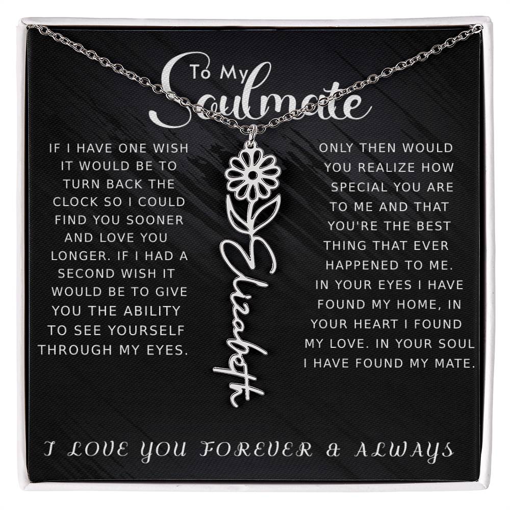 Soulmate - Flower Name Necklace