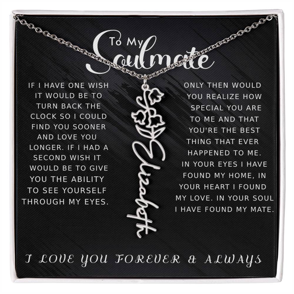 Soulmate - Flower Name Necklace