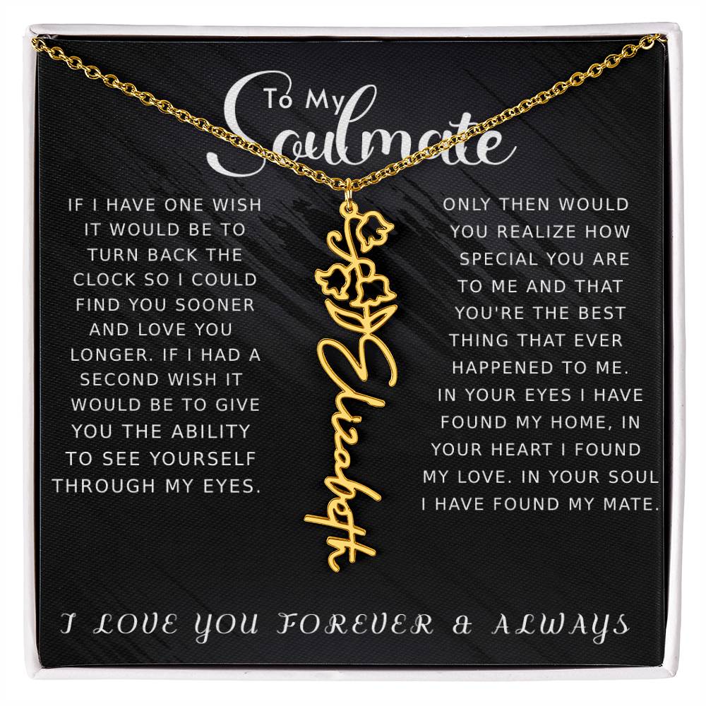 Soulmate - Flower Name Necklace