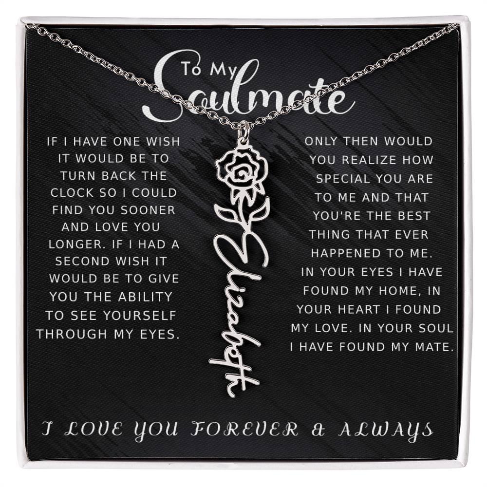 Soulmate - Flower Name Necklace