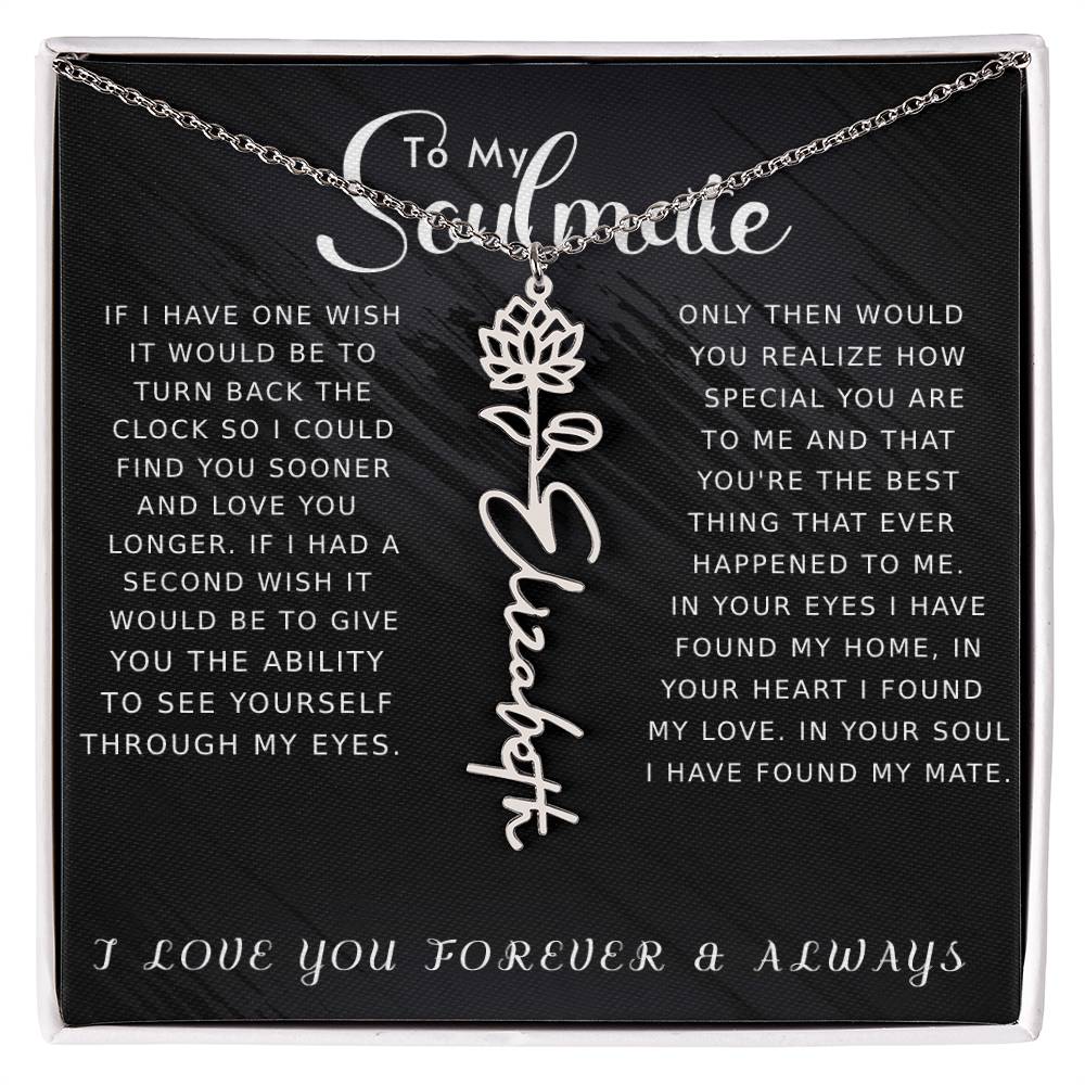 Soulmate - Flower Name Necklace