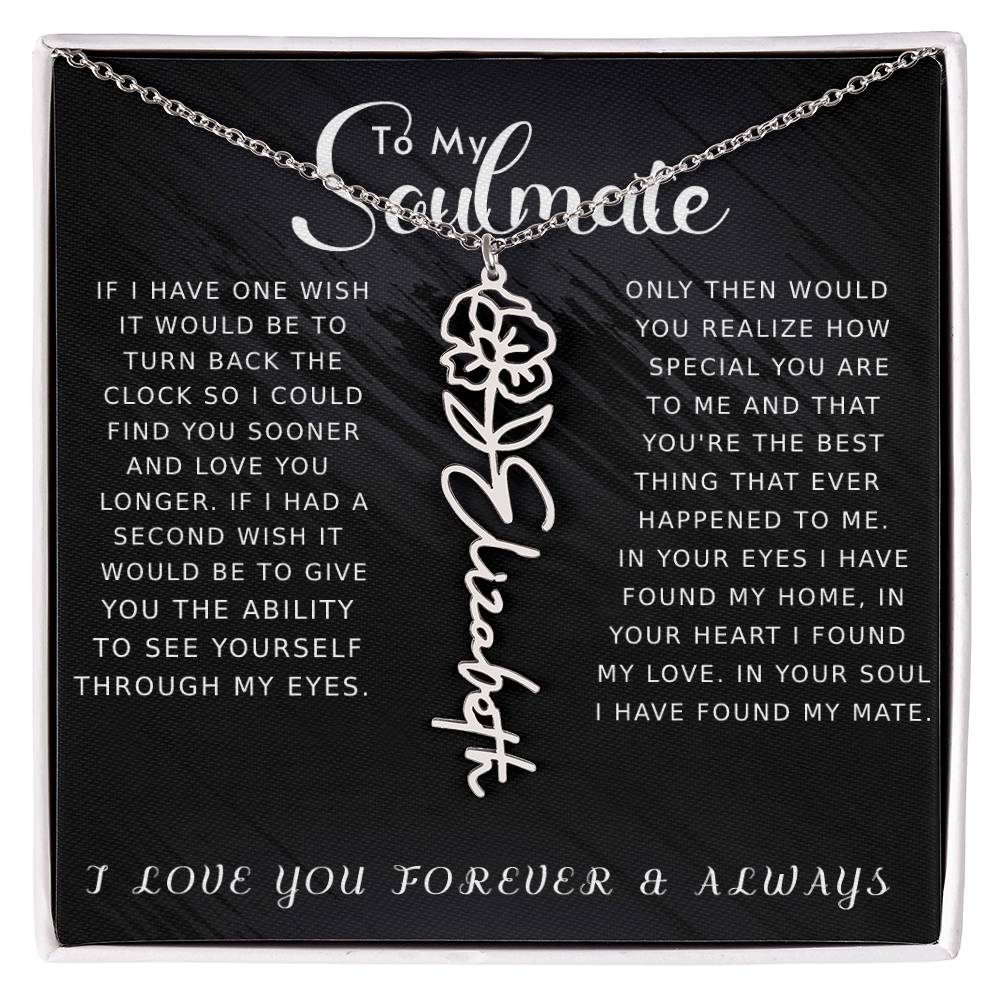 Soulmate - Flower Name Necklace