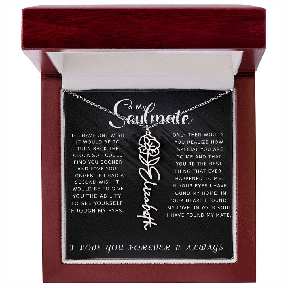 Soulmate - Flower Name Necklace