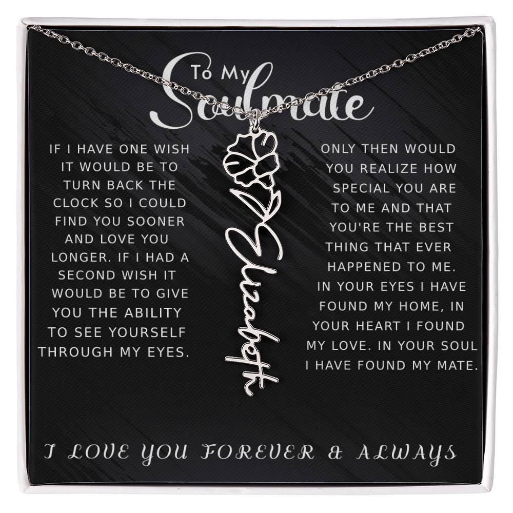 Soulmate - Flower Name Necklace