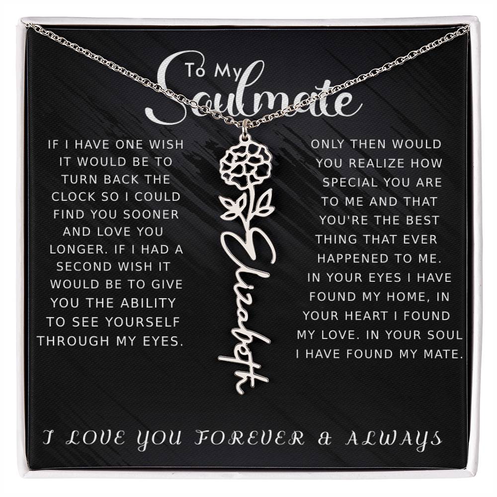 Soulmate - Flower Name Necklace