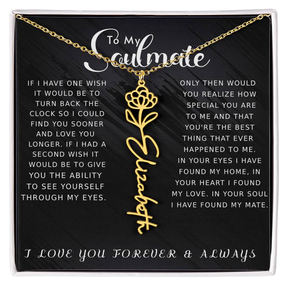 Soulmate - Flower Name Necklace