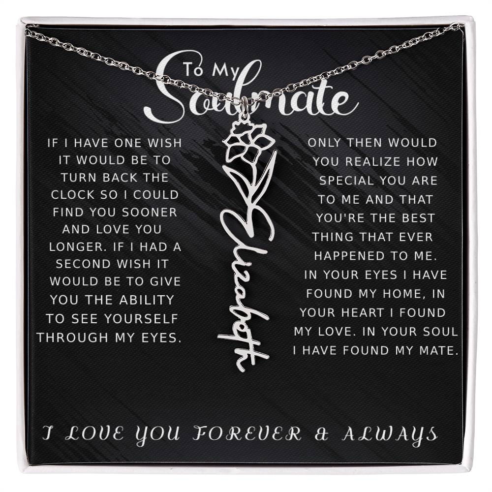 Soulmate - Flower Name Necklace