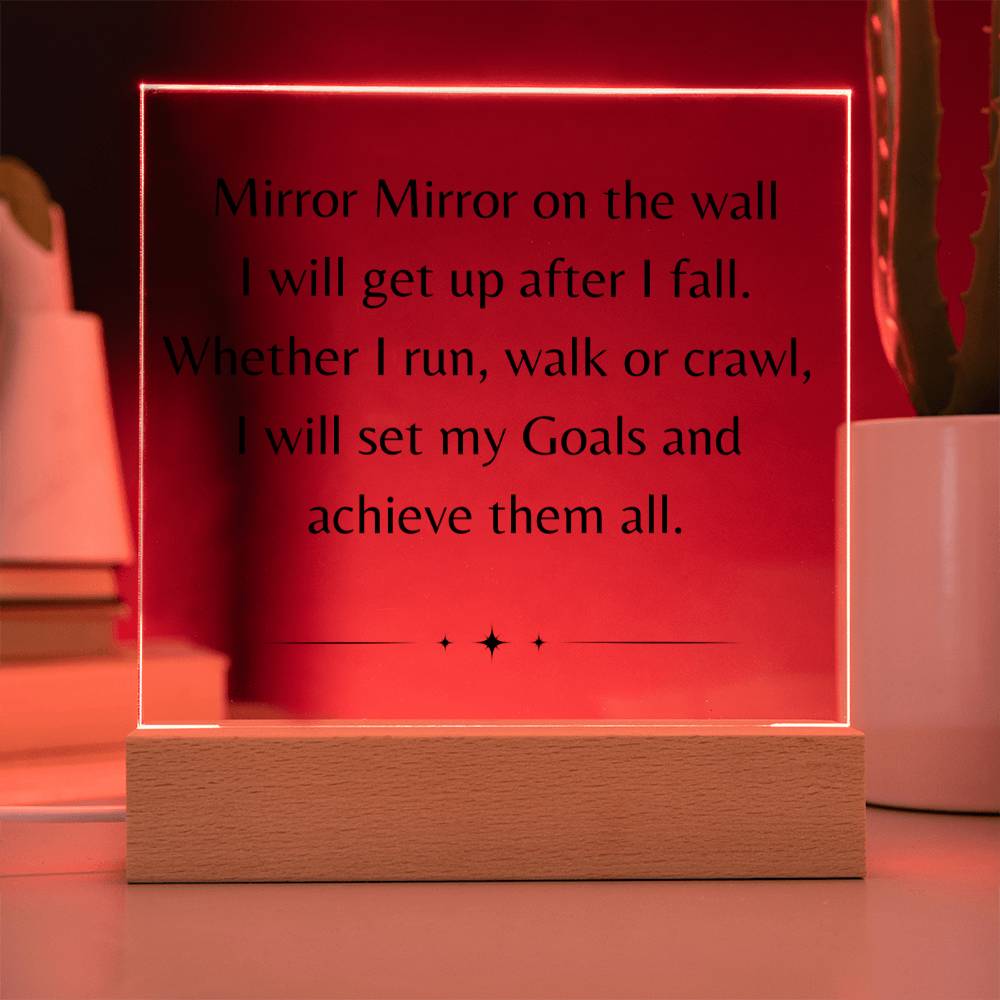 Self-Help Gift |  Motivational Acrylic Square Plaque