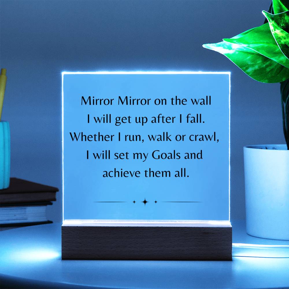 Self-Help Gift |  Motivational Acrylic Square Plaque