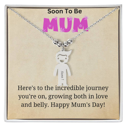 KId Charm Necklace - Incredible Journey for Mum to Be