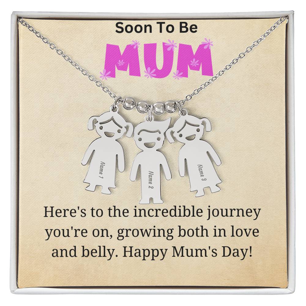 KId Charm Necklace - Incredible Journey for Mum to Be