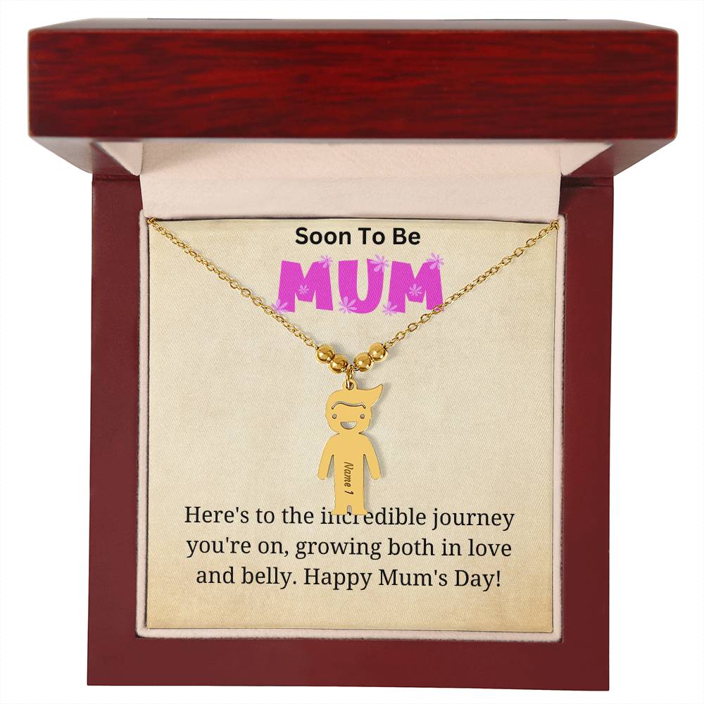 KId Charm Necklace - Incredible Journey for Mum to Be