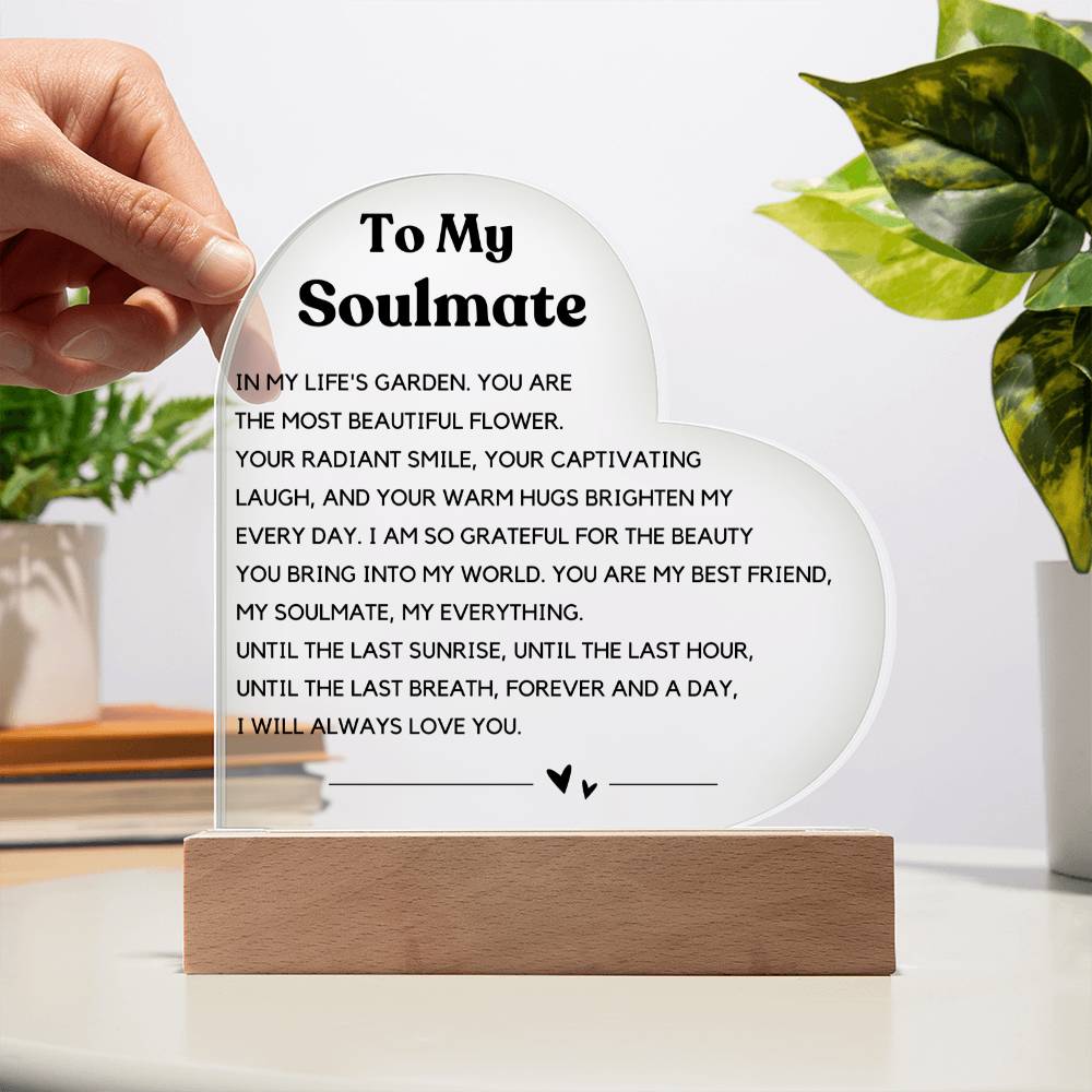 Best Selling Soulmate -  Acrylic Heart Plaque