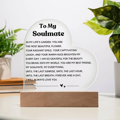 Best Selling Soulmate -  Acrylic Heart Plaque