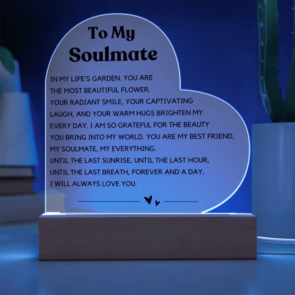 Best Selling Soulmate -  Acrylic Heart Plaque