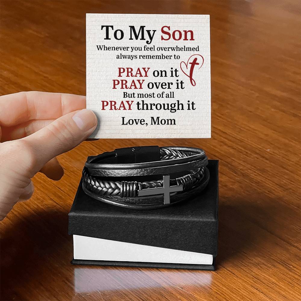 Cross Bracelet - To My Son