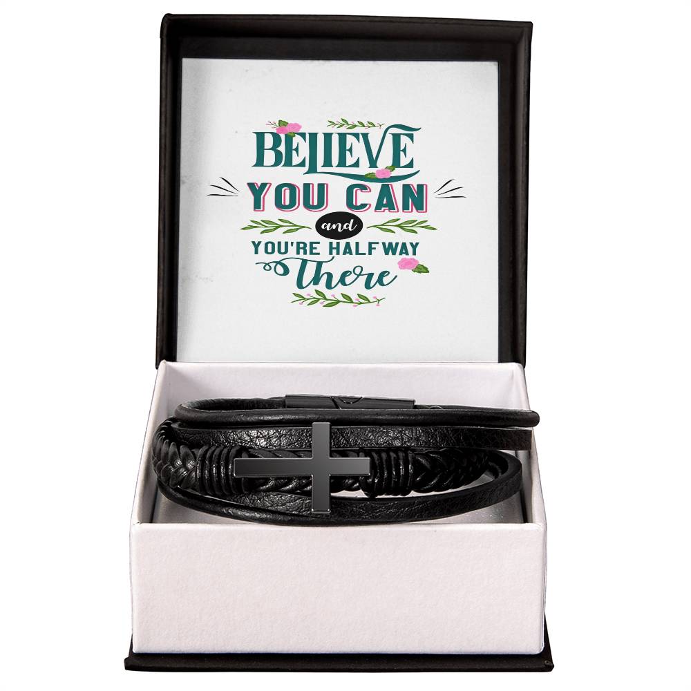 Men's Cross Bracelet - Believe You Can