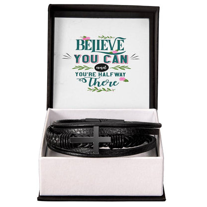 Men's Cross Bracelet - Believe You Can