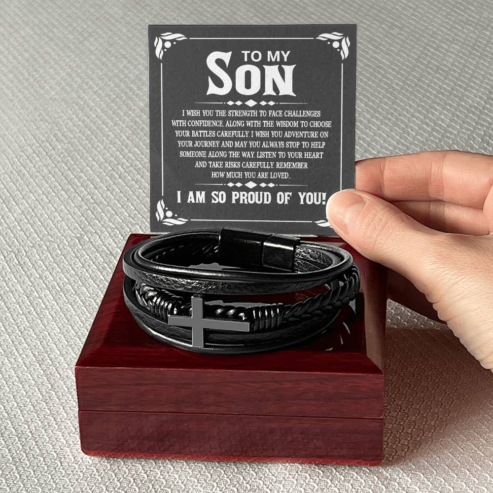 Men's Cross Bracelet - Son