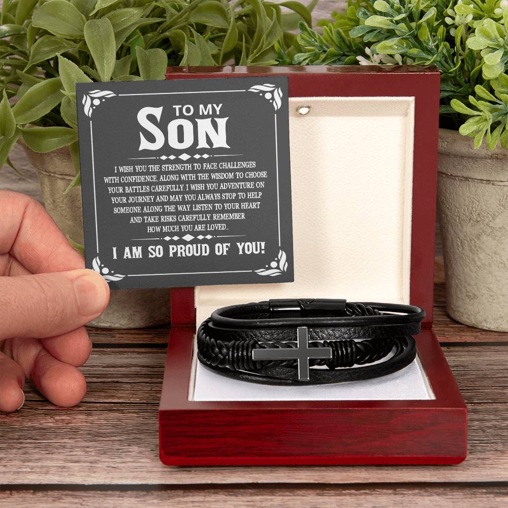 Men's Cross Bracelet - Son