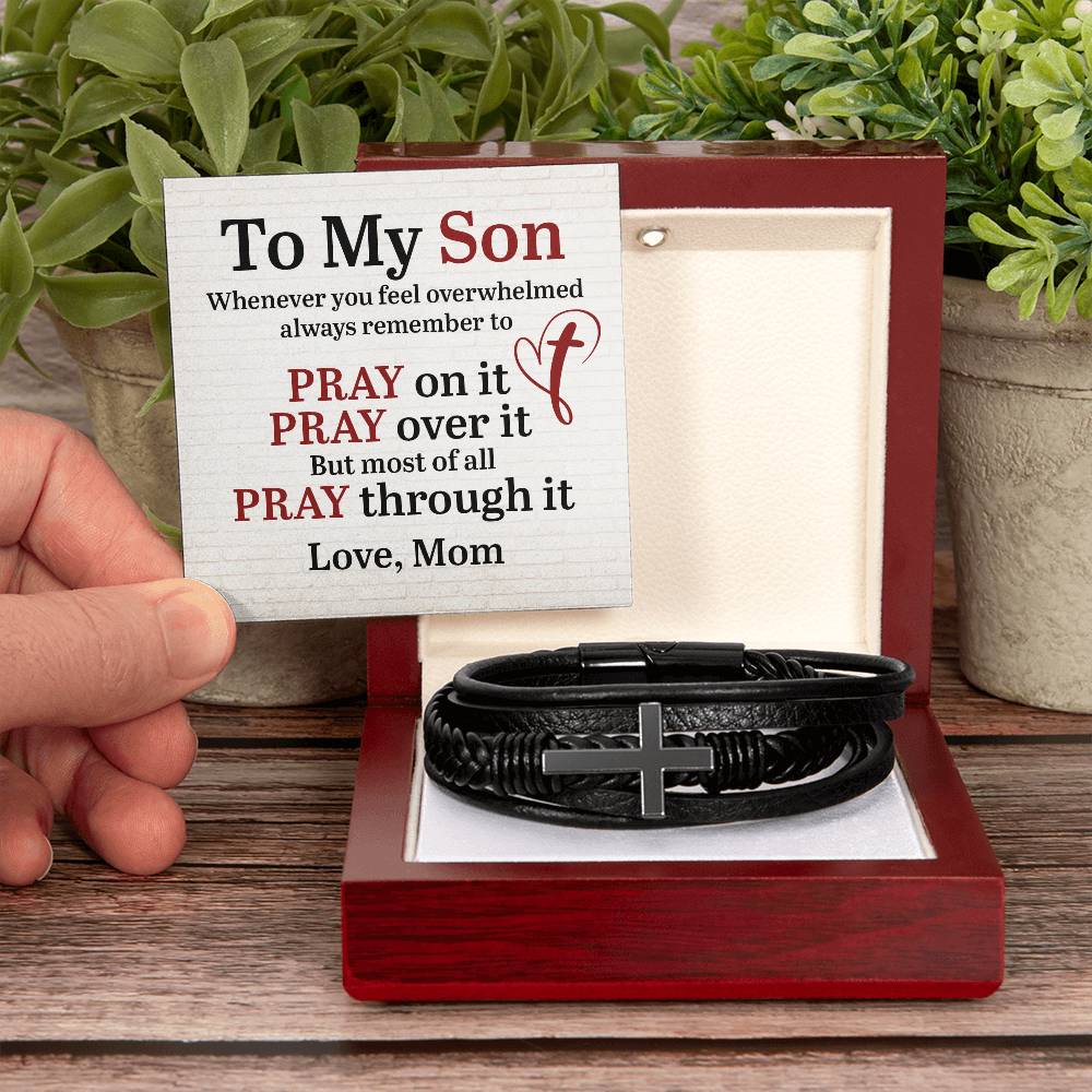 Cross Bracelet - To My Son