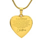 Engraved Heart Necklace - Girlfriend Christmas Snowflakes