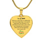 Engraved Heart Necklace - Everyday is a Celebration Xmas for Wife