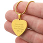 Engraved Heart Necklace - I Love You More