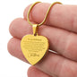Engraved Heart Necklace - Girlfriend Christmas Snowflakes