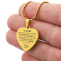 Engraved Heart Necklace - Everyday is a Celebration Xmas for Wife